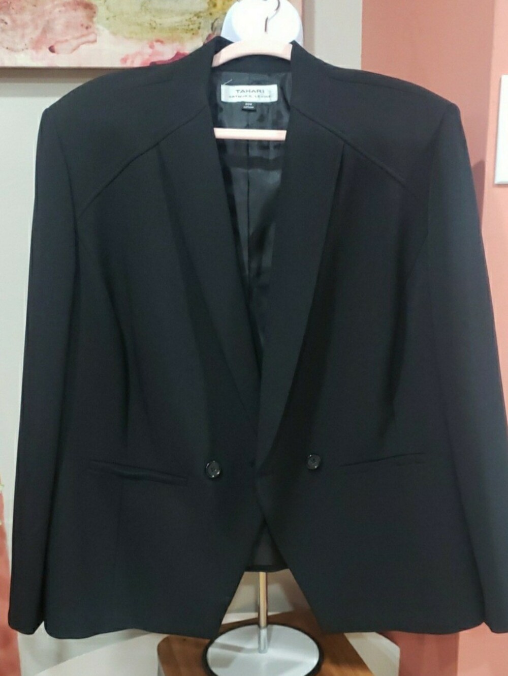 Tahari Black Notch-Lapel Women's Blazer